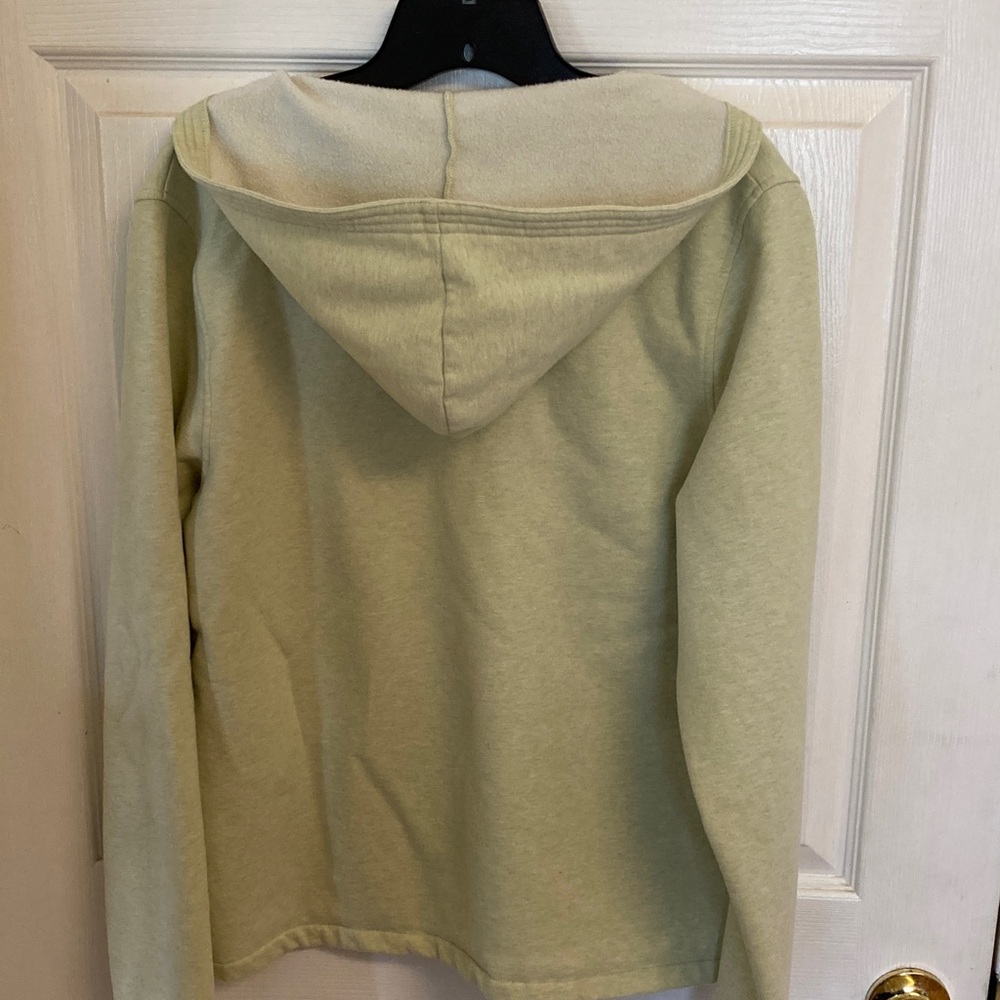 J. Crew Light Sage V-Neck Hooded Pullover - Picture 3 of 5